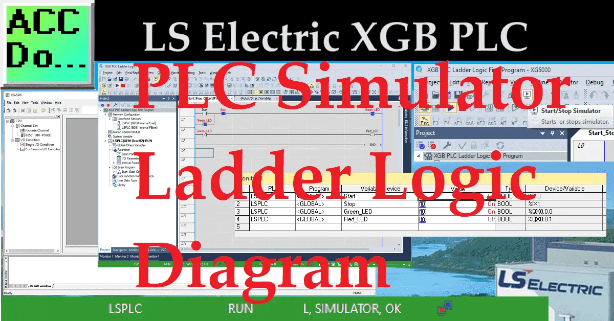 XGB PLC Simulator Ladder Logic Diagram