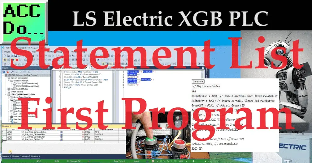 XGB PLC Statement List First Program