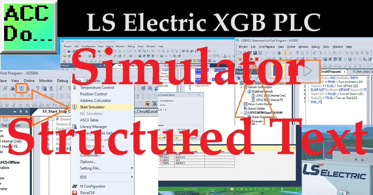 XGB PLC Simulator Structured Text