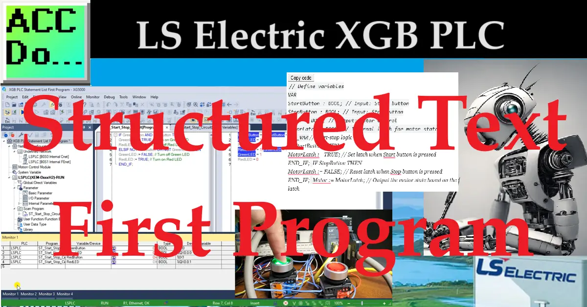 Structured Text First Program XGB PLC