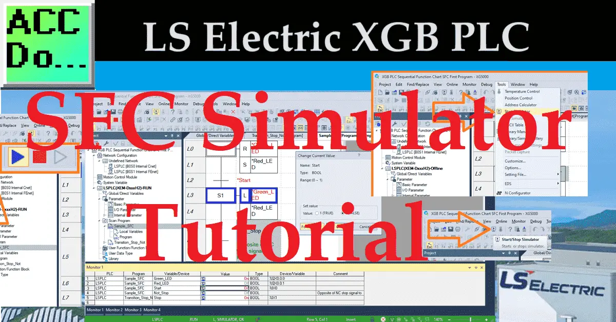 XGB PLC SFC Quick Simulator Tutorial