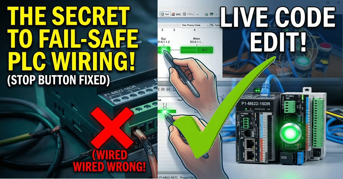 P1-M622-16DR Mini PLC Online Editing and Fail-Safe Wiring!