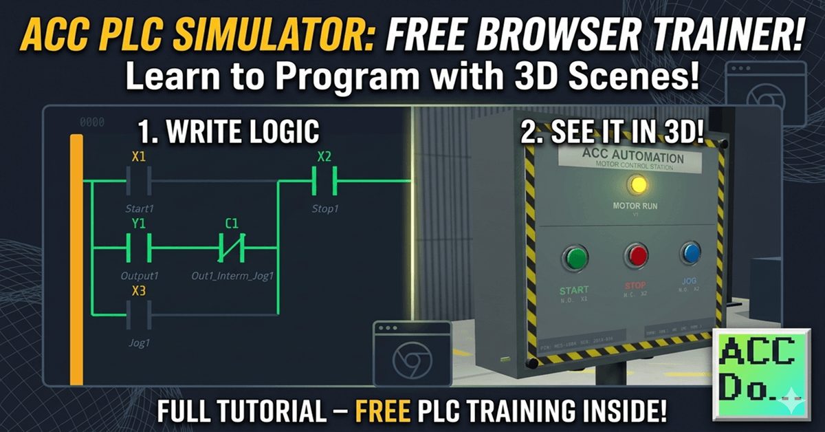 ACC PLC Simulator – How to Use the Free Browser-Based PLC Trainer
