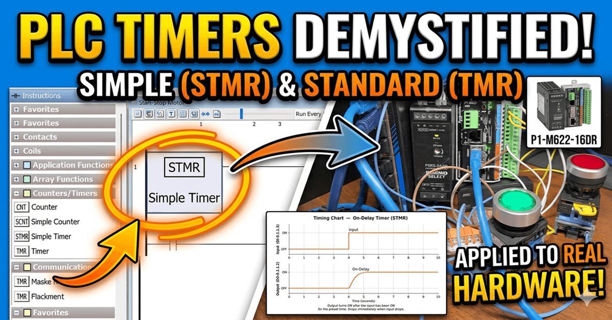 P1-M622-16DR Mini PLC – Timer Instructions!⏱️