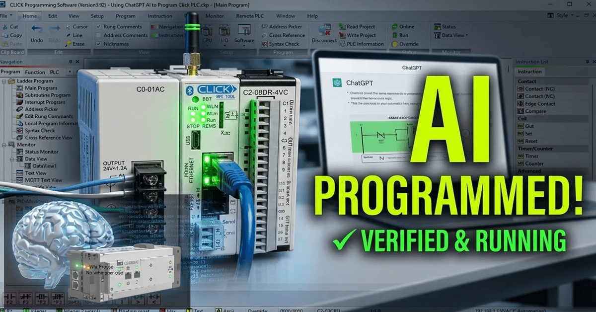 Using ChatGPT AI to Program a Click PLC