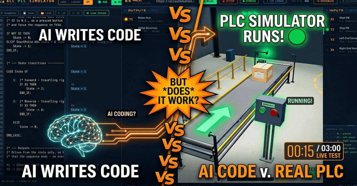 Can AI Program a PLC? I Tested It Live in the ACC PLC Simulator