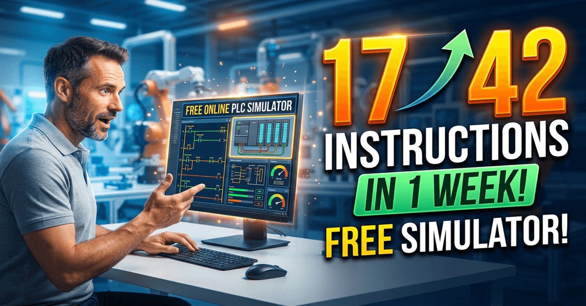 17 to 42 Instructions in One Week: The Free PLC Simulator Just Leveled Up