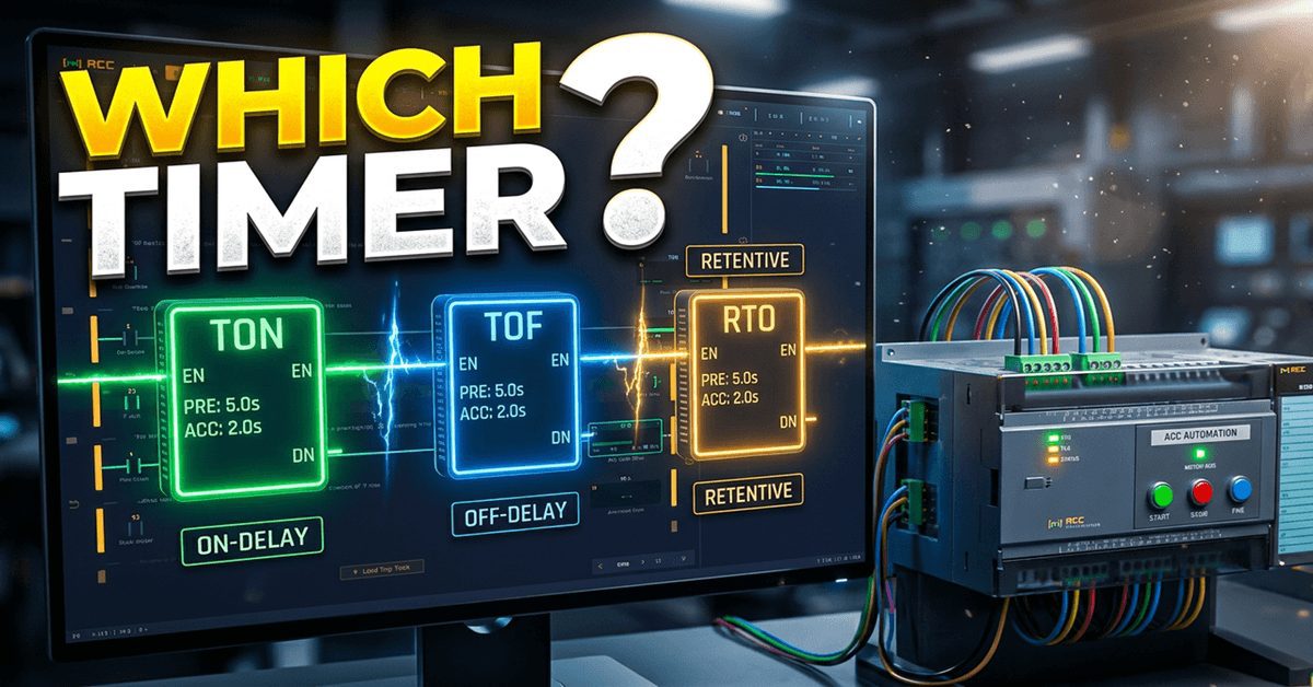 TON, TOF, or RTO? Which PLC Timer Should You Use?